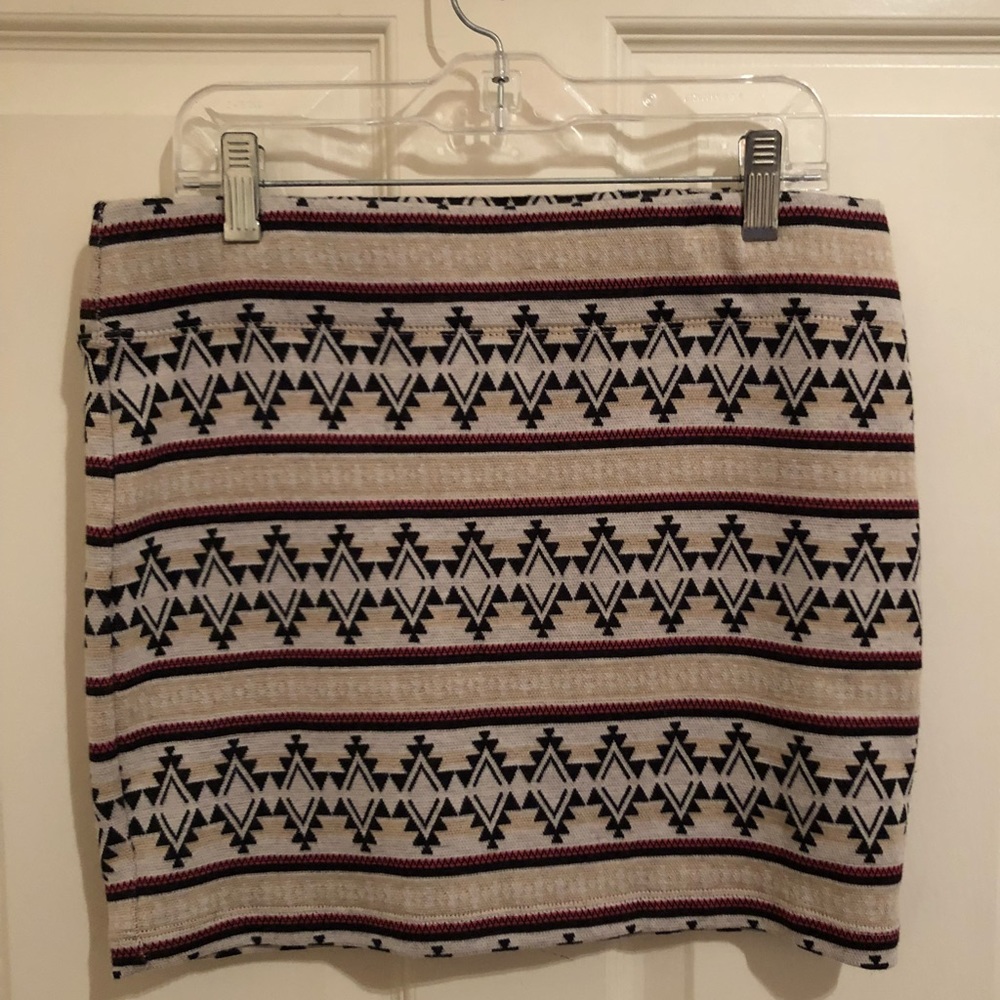 Aztec Print Pencil Skirt